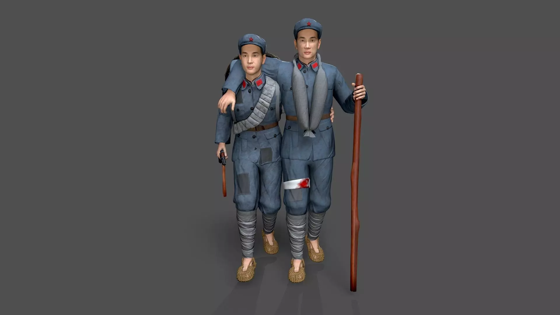 solider Low-poly 3D model_0