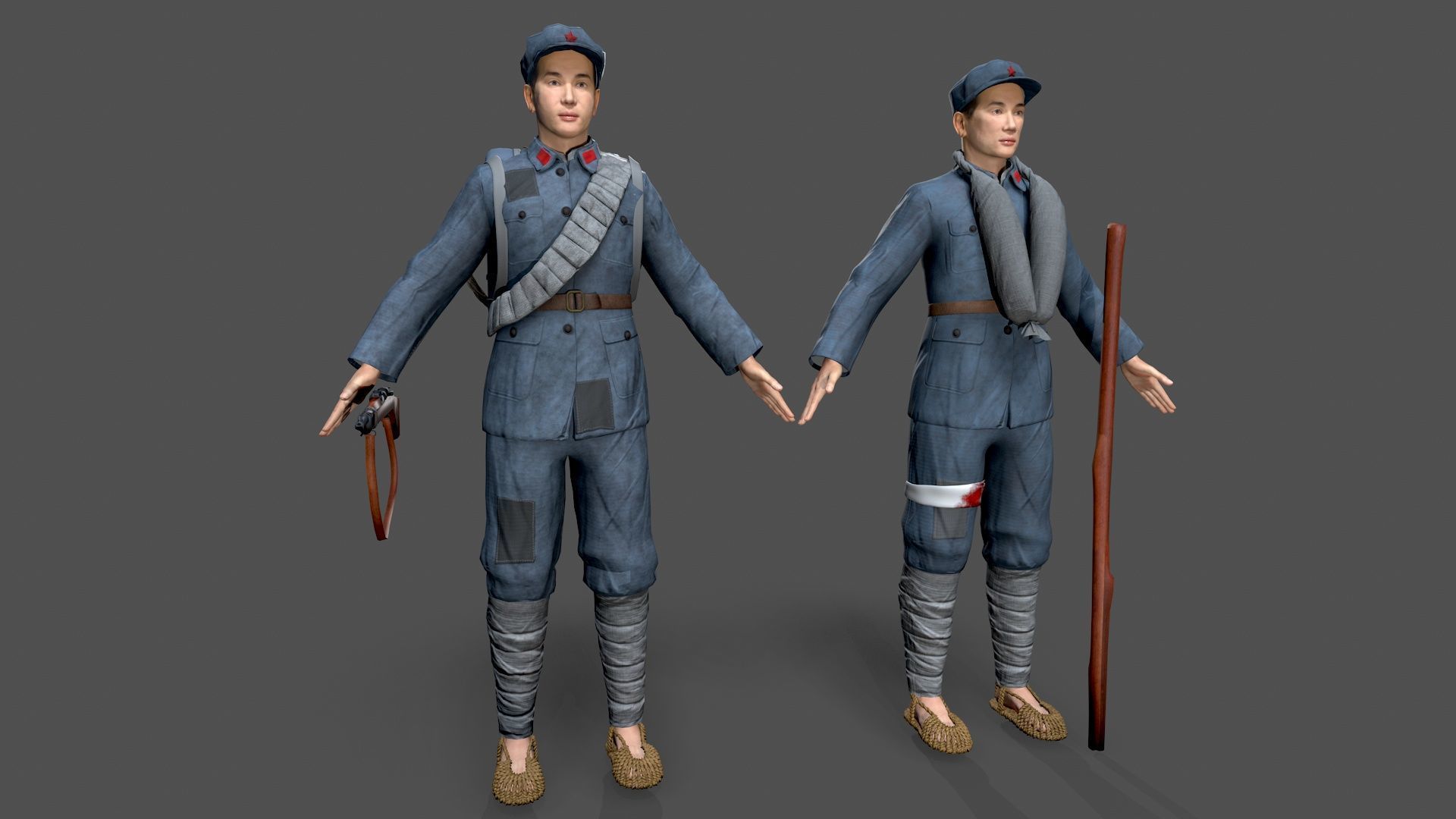 solider Low-poly 3D model_9