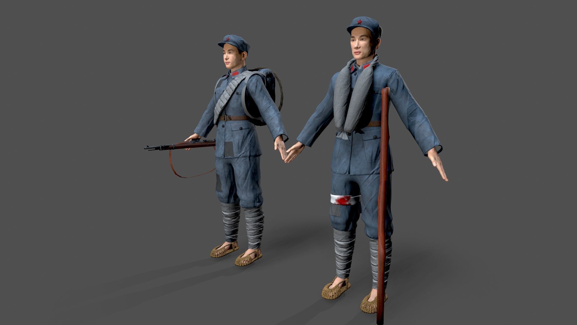 solider Low-poly 3D model_10