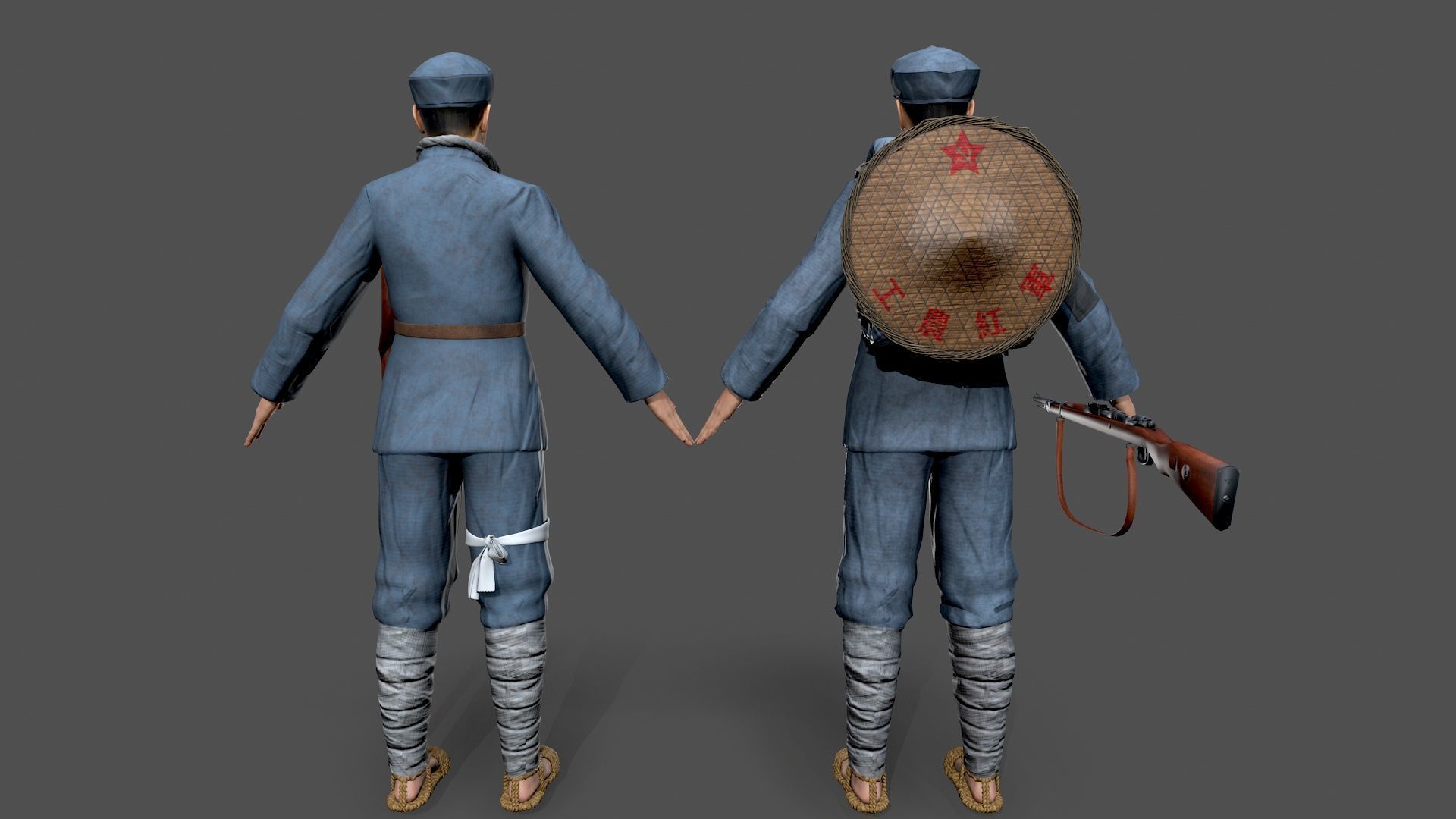 solider Low-poly 3D model_7