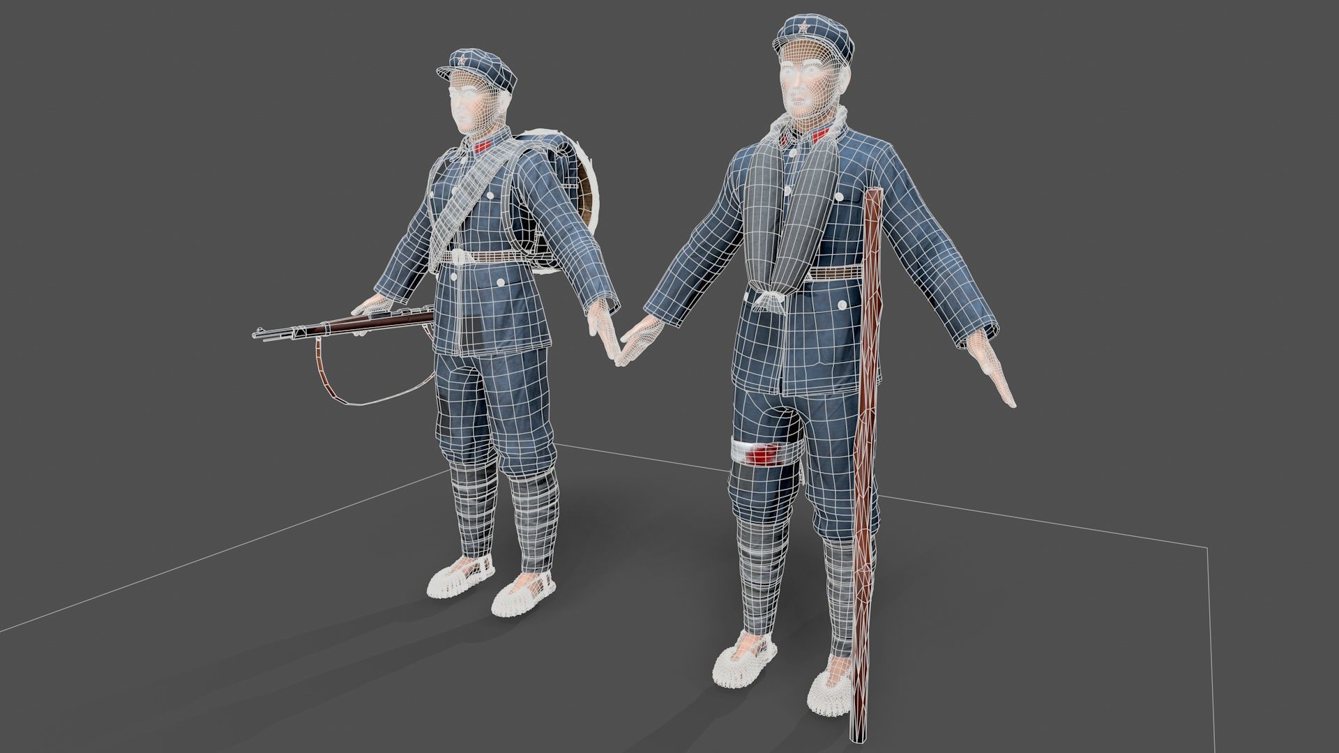 solider Low-poly 3D model_13
