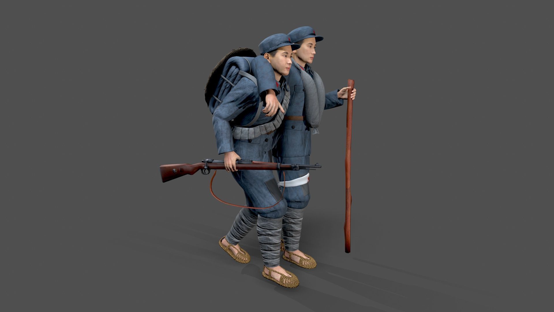 solider Low-poly 3D model_3