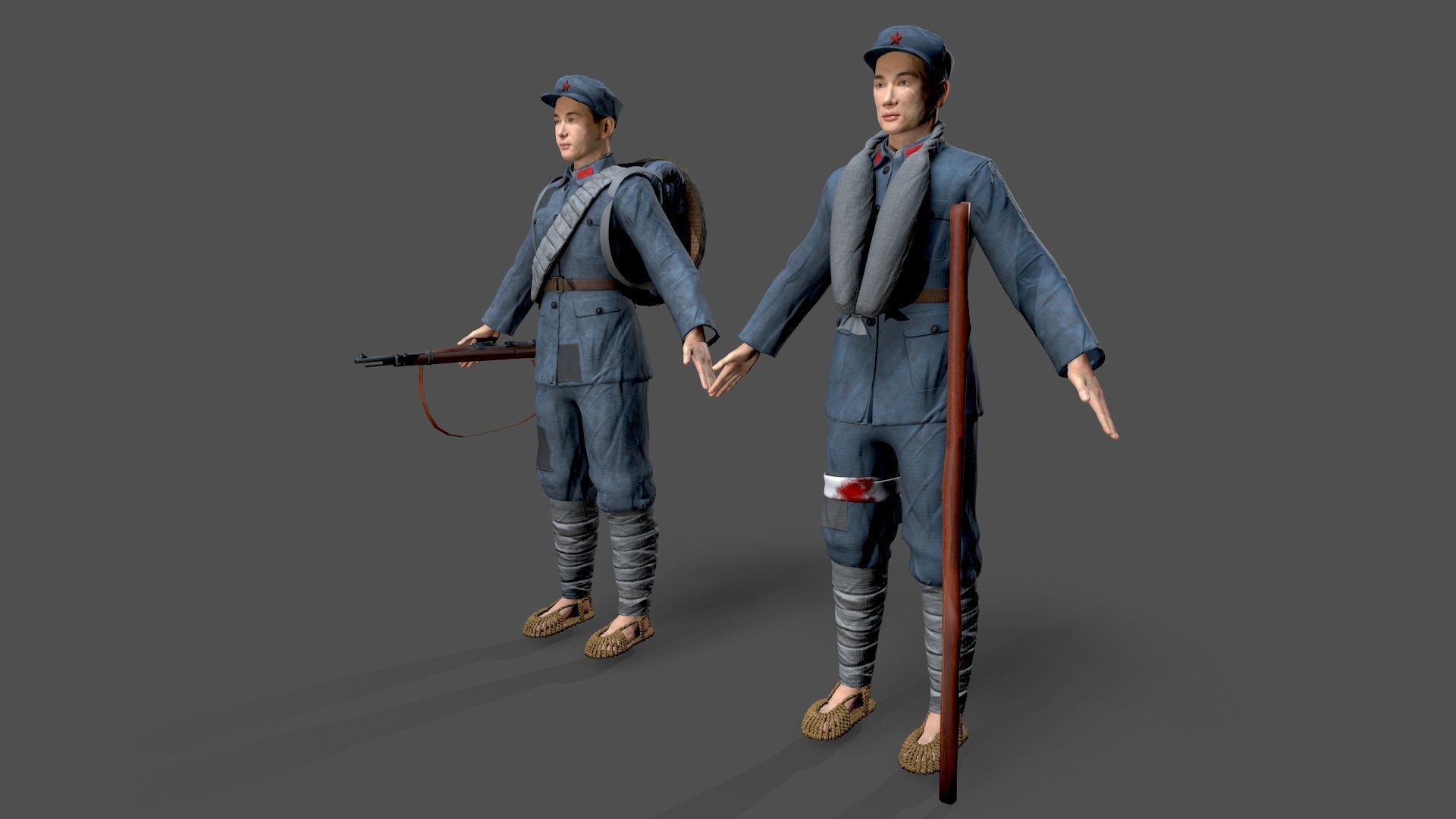 solider Low-poly 3D model_8