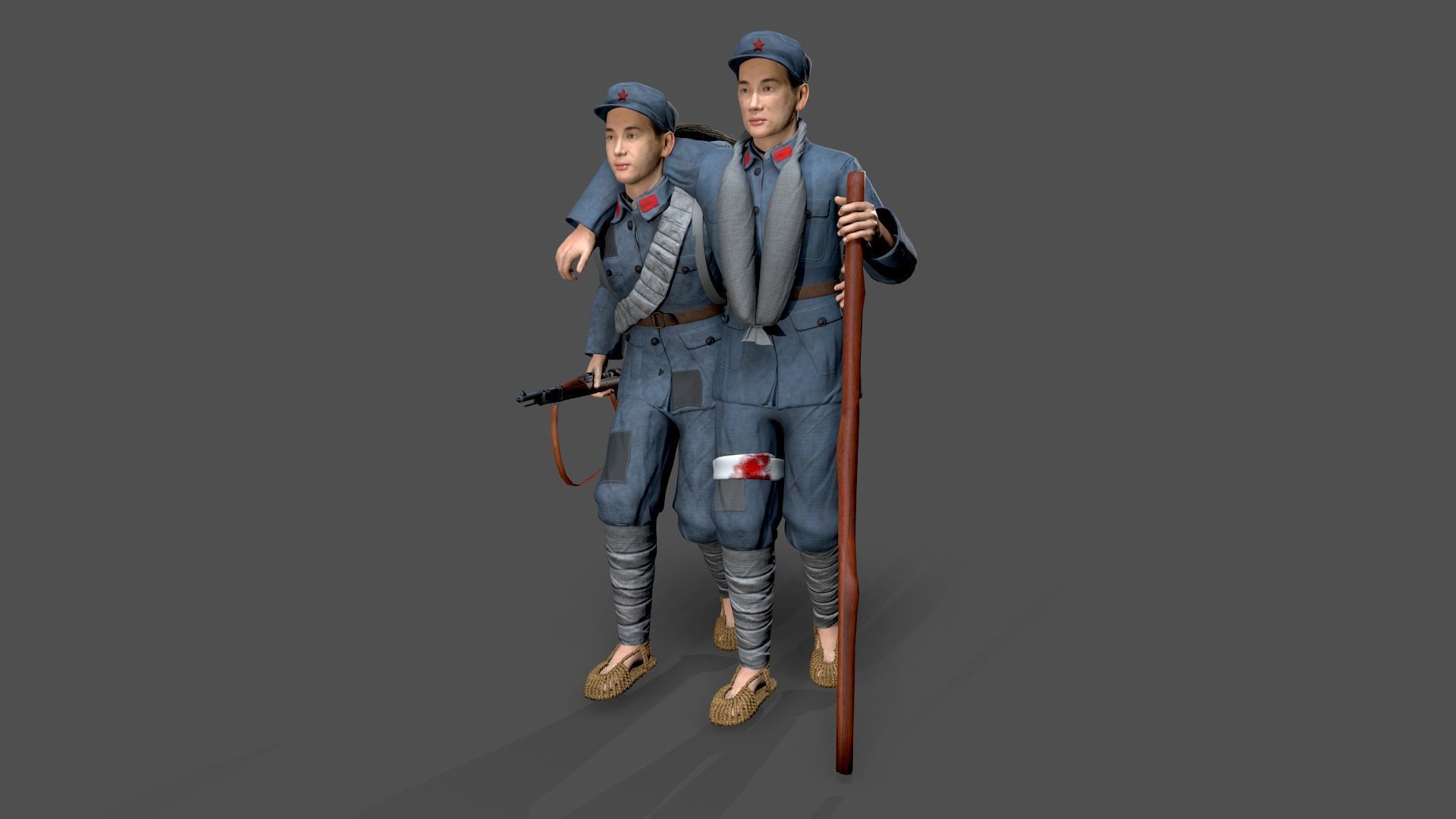 solider Low-poly 3D model_2