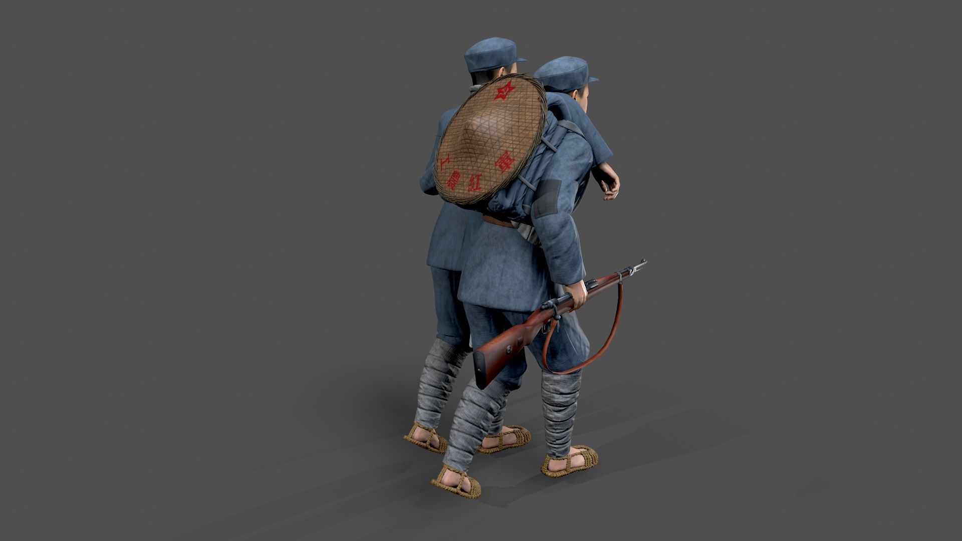 solider Low-poly 3D model_4