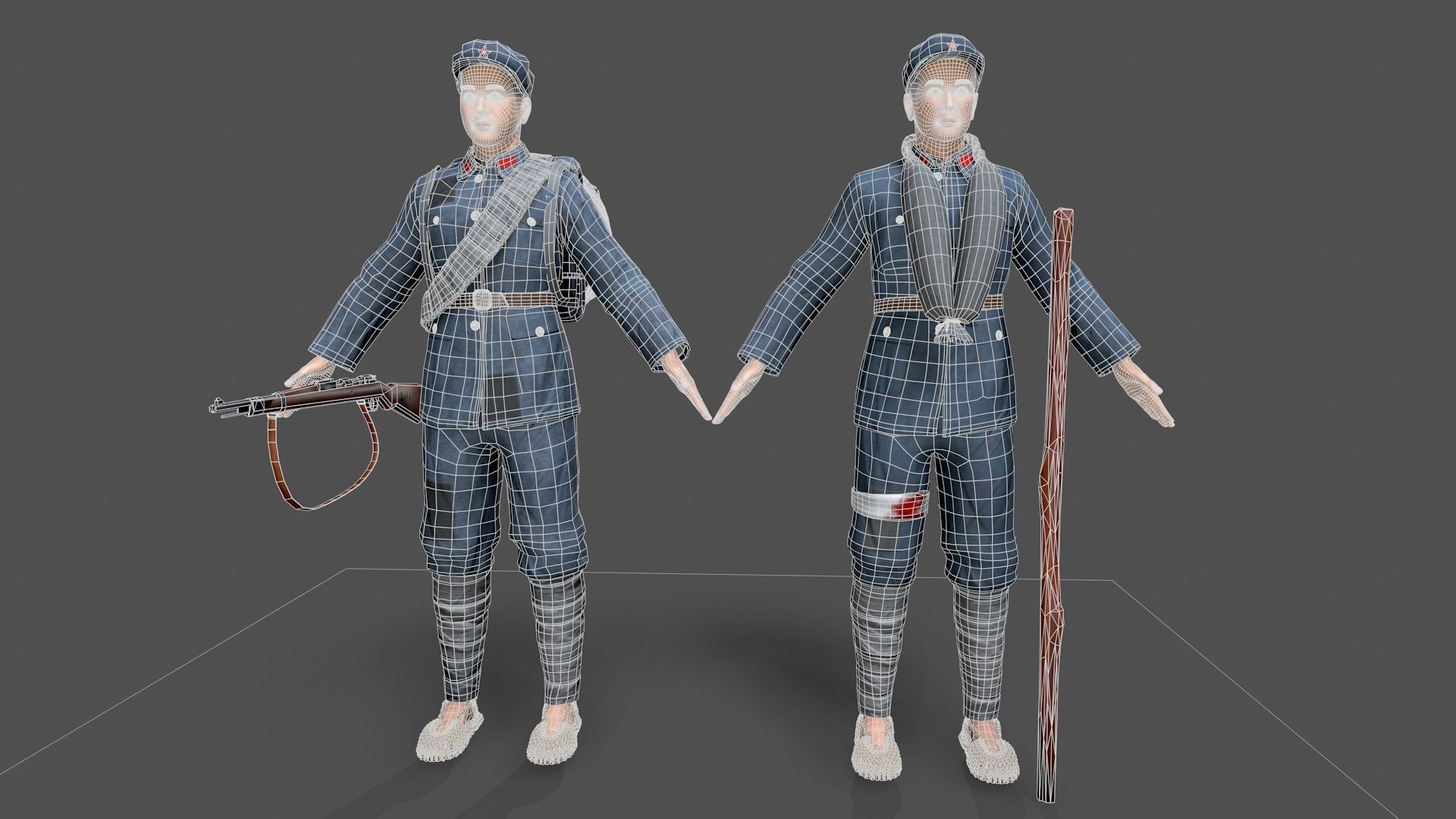 solider Low-poly 3D model_14