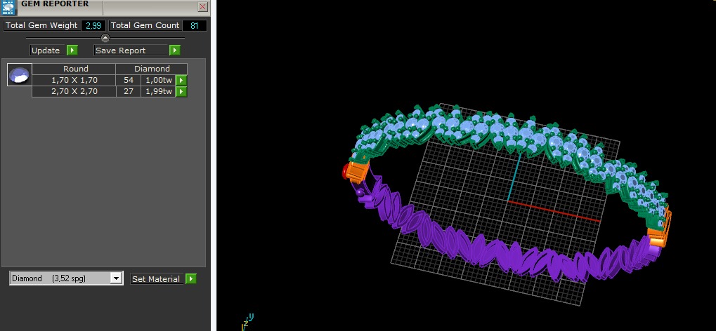 Bracelet size18 Model 6081 3D print model_7