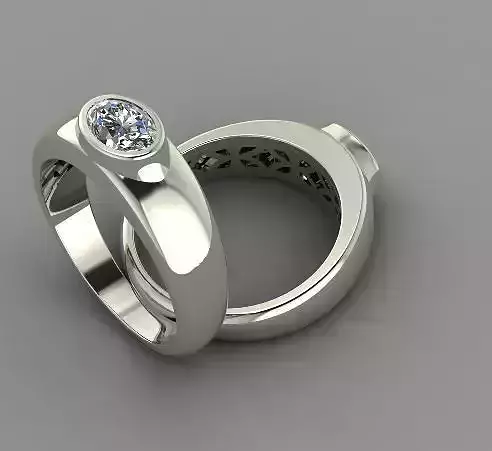 Oval emerald signet ring Model 6076