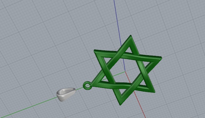 Star Pendant Model 6075 3D print model_5