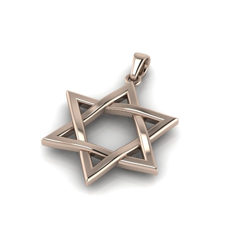 Star Pendant Model 6075 3D print model_2