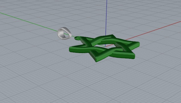 Star Pendant Model 6075 3D print model_4