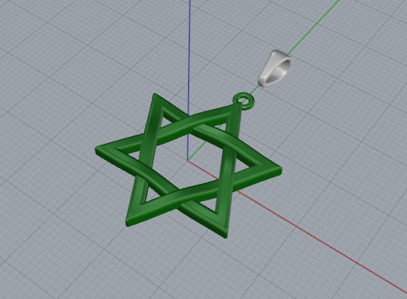 Star Pendant Model 6075 3D print model_3