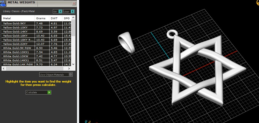 Star Pendant Model 6075 3D print model_7