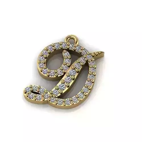 Pendant letter D Model 6068