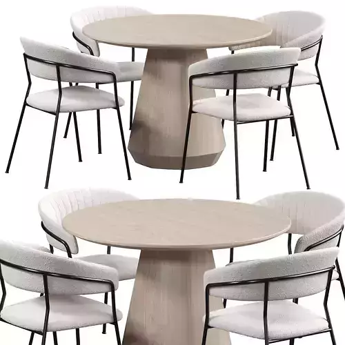 Josephine Chair andCourtney Rustic Table