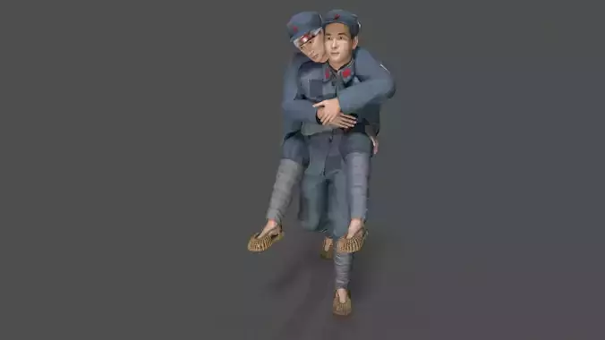 the wounded Low-poly 3D model