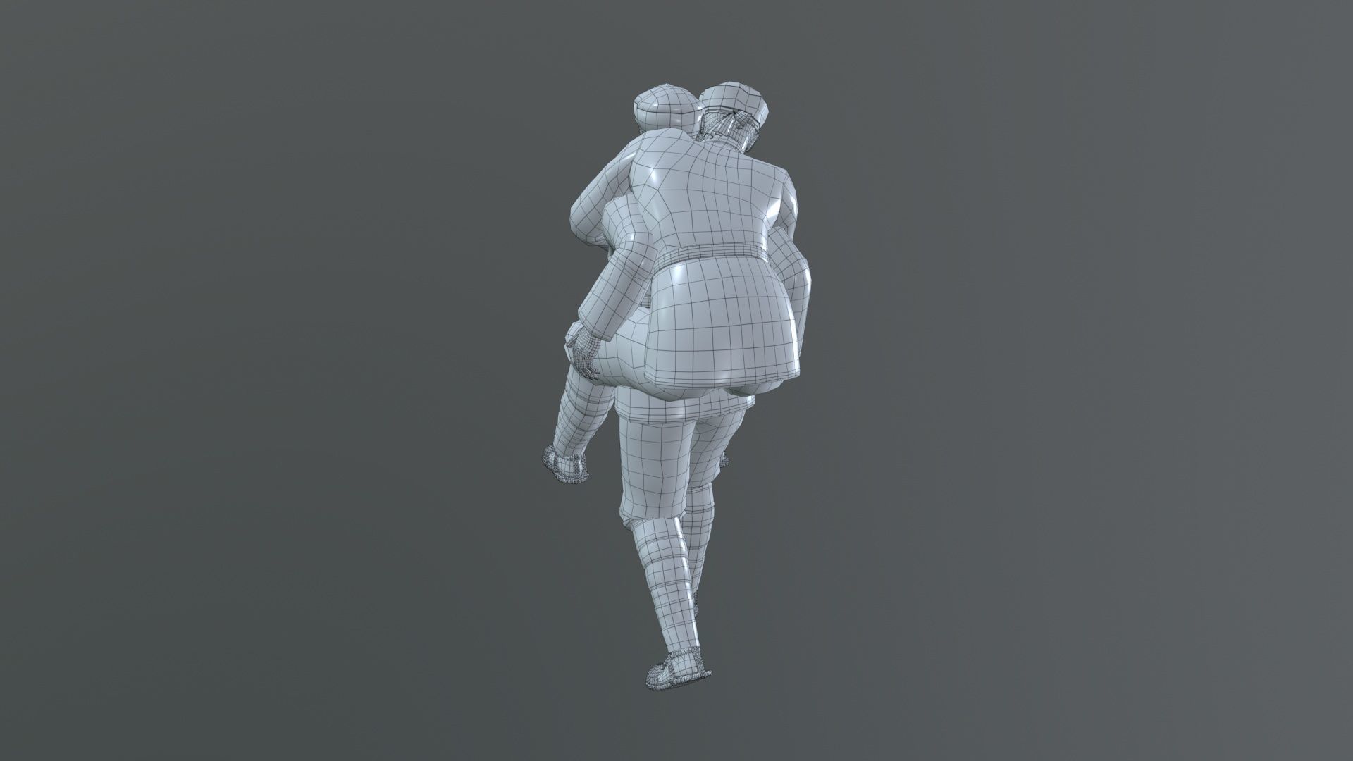the wounded Low-poly 3D model_14