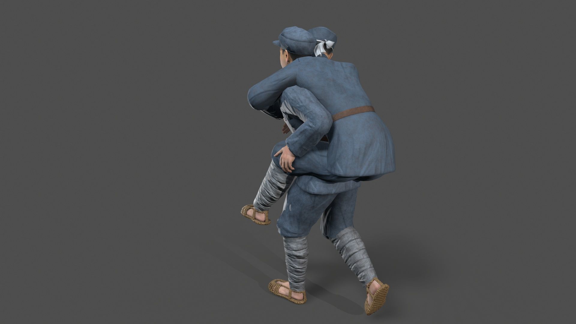the wounded Low-poly 3D model_7