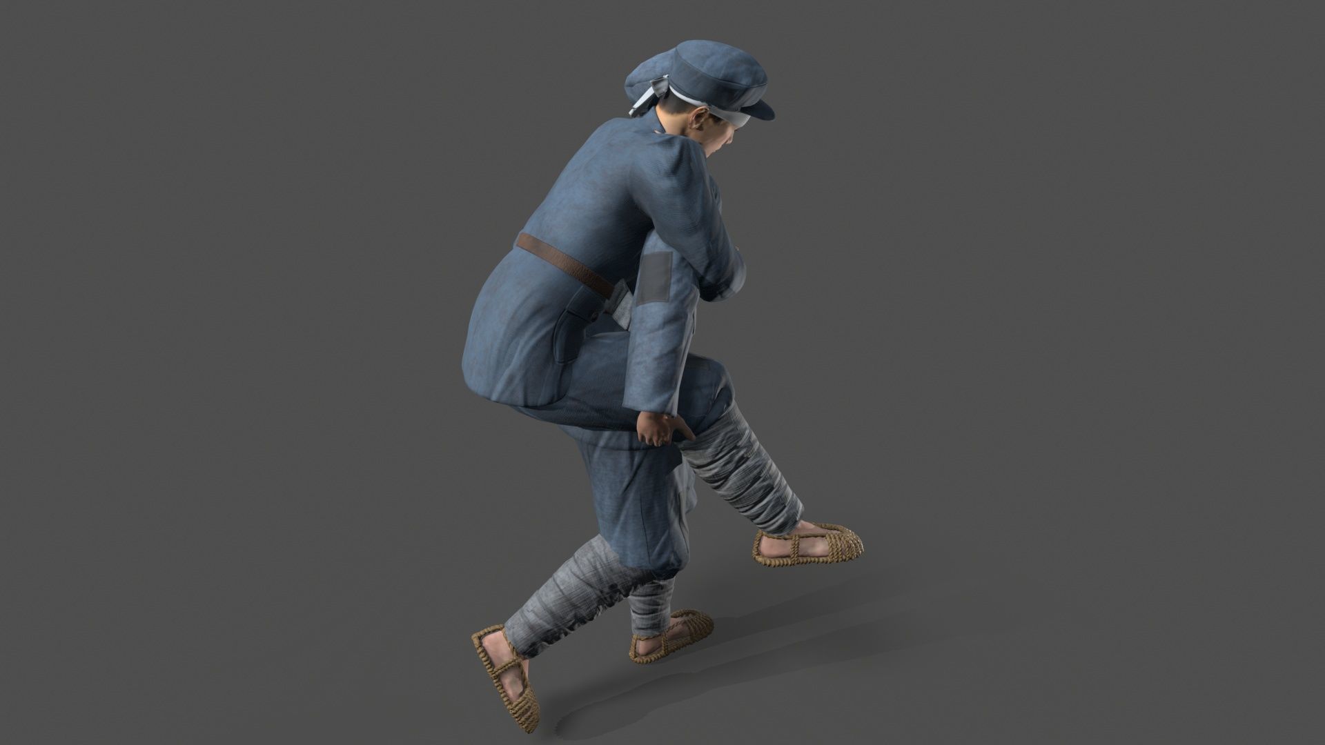 the wounded Low-poly 3D model_8