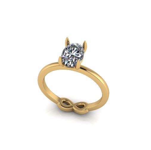 Solitaire ring Model 6154 3D print model_1