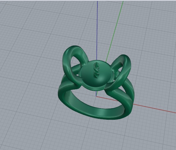 Ring with pearls Model 6144 3D print model_3