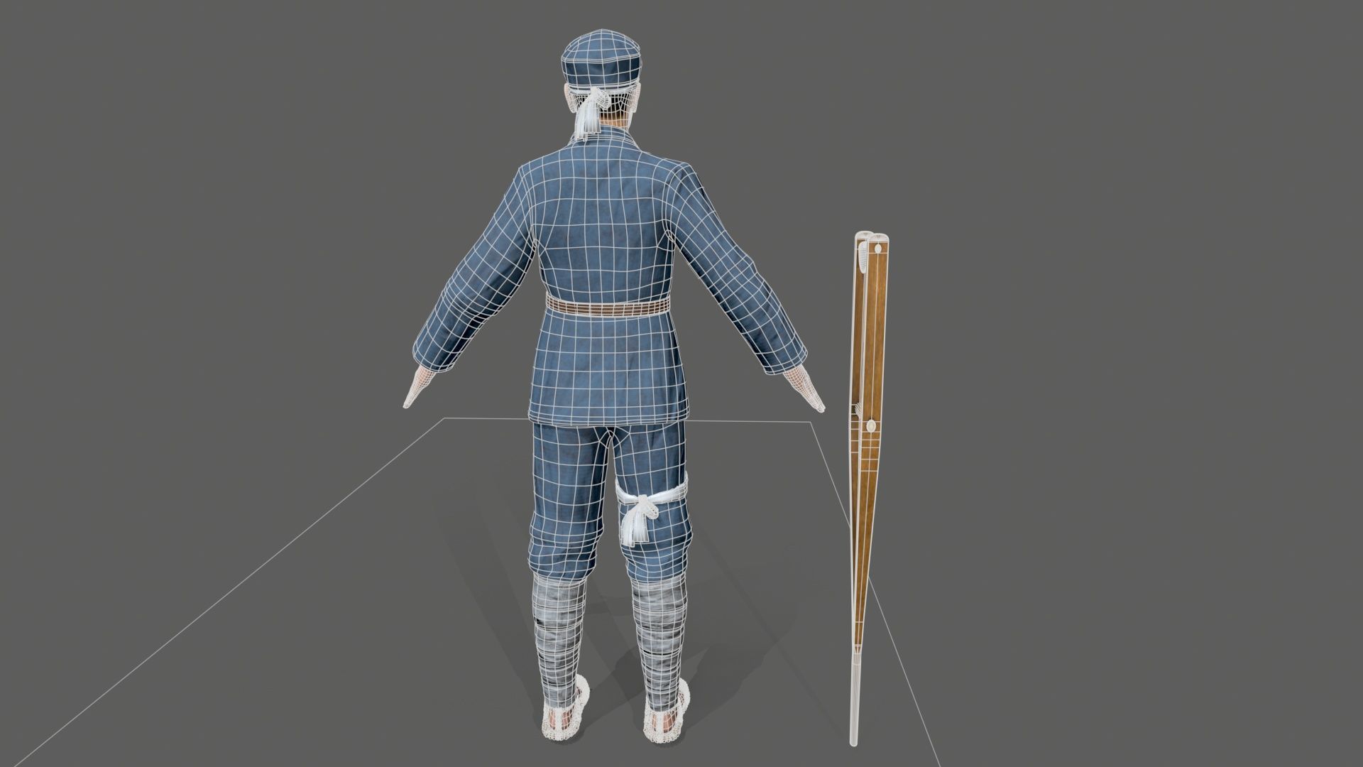 the wounded Low-poly 3D model_11