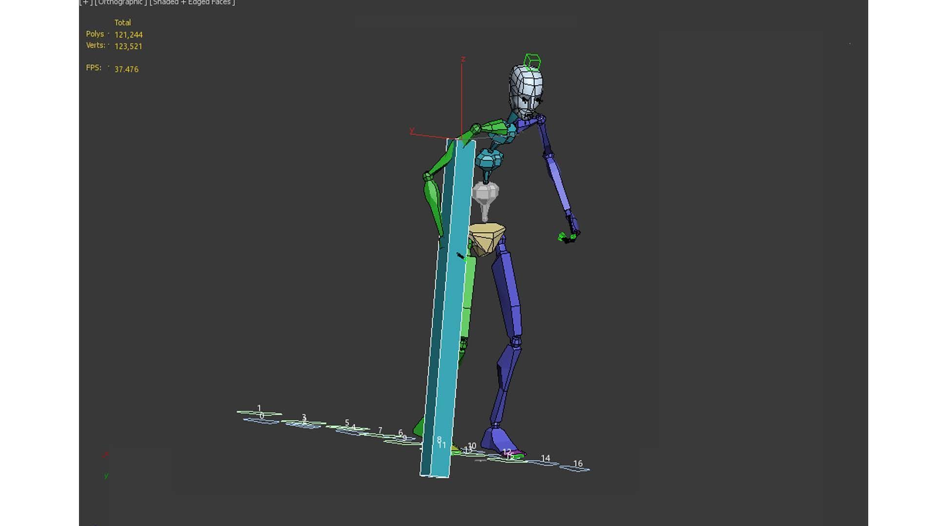 the wounded Low-poly 3D model_13