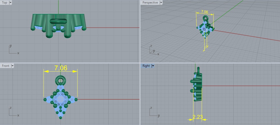 Pendant Model 6122 3D print model_5