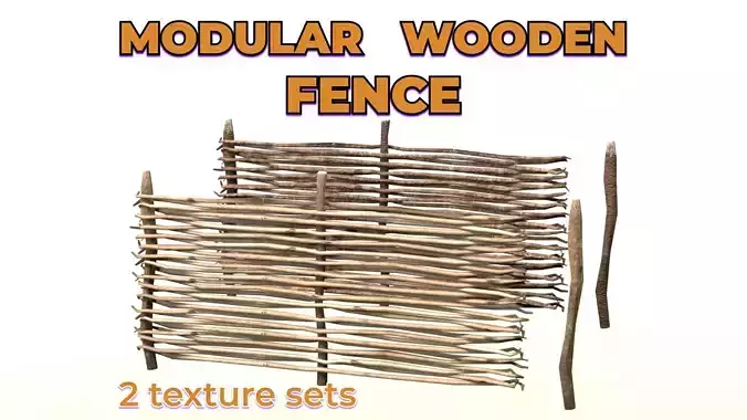 Rustic Pasture Fence wooden village wicker