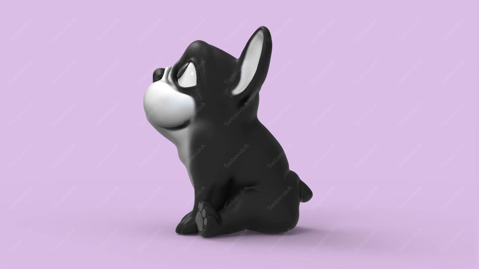 Cute French Bulldog STL for 3D print model_1