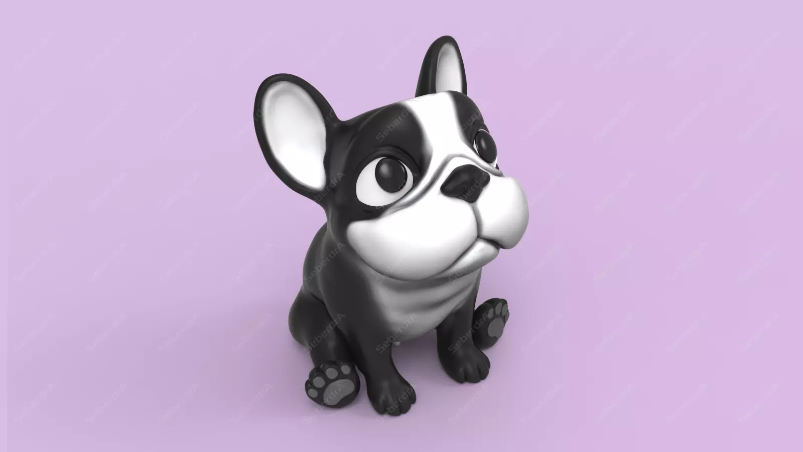 Cute French Bulldog STL for 3D print model_0