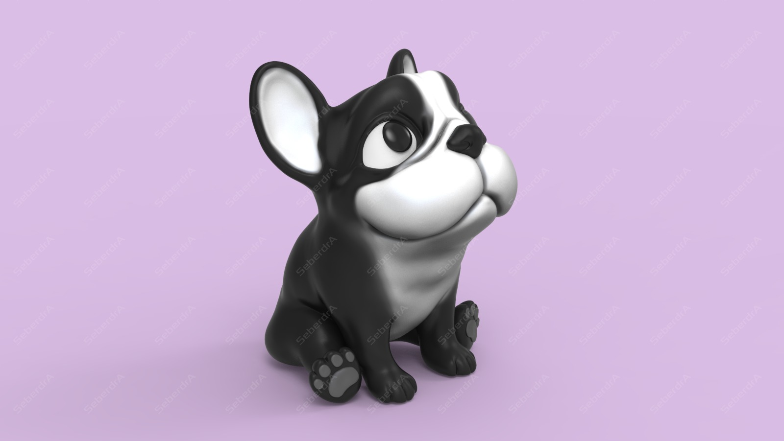 Cute French Bulldog STL for 3D print model_4