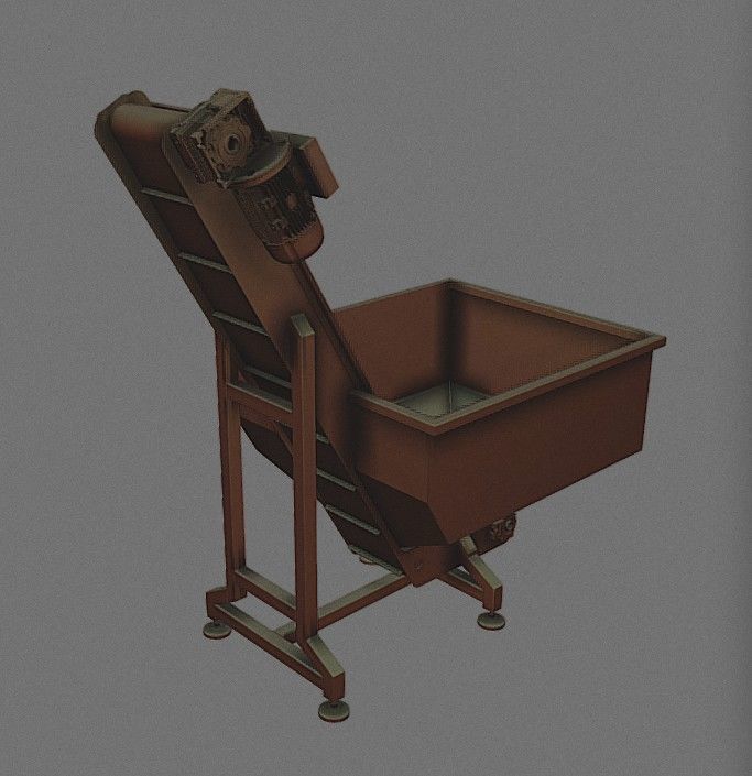 Conveyor belt shooting machine 3D model_1