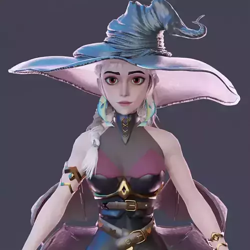 stylized witch