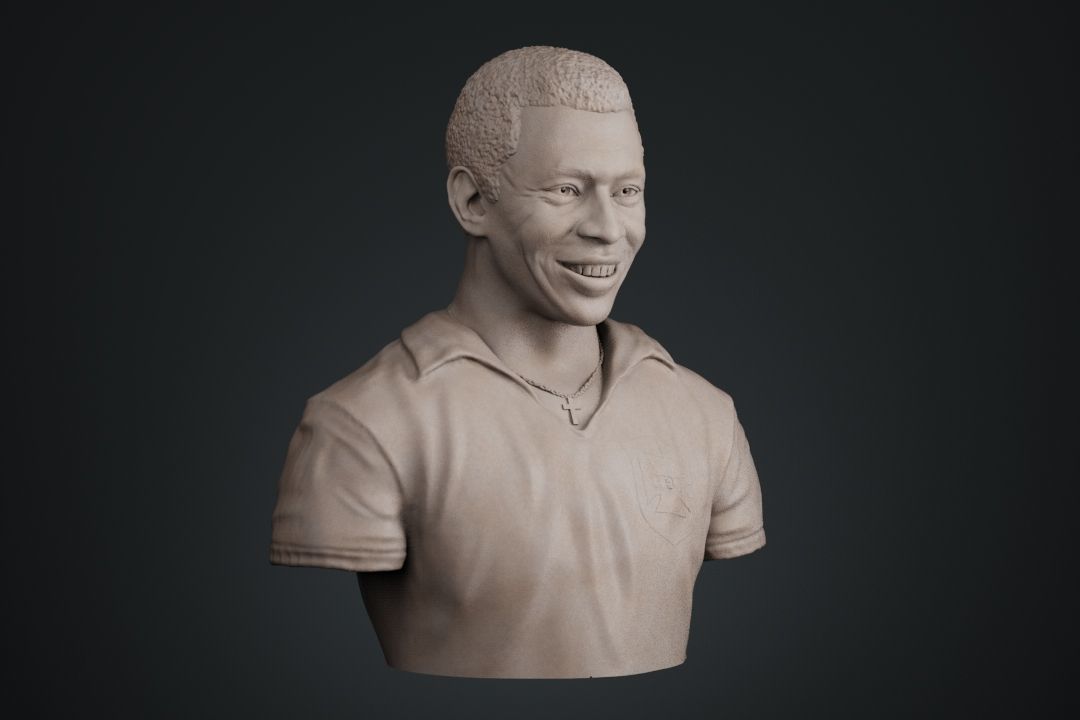 Pele Bust 3D print model_5