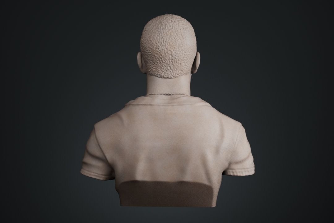 Pele Bust 3D print model_10
