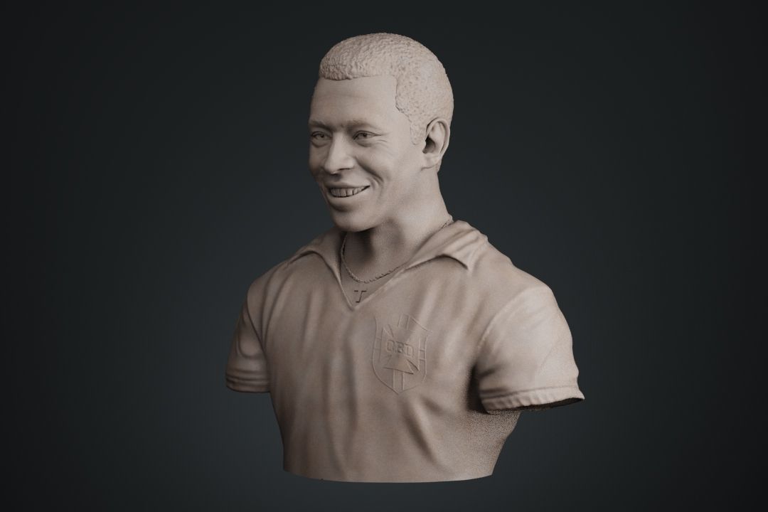 Pele Bust 3D print model_4