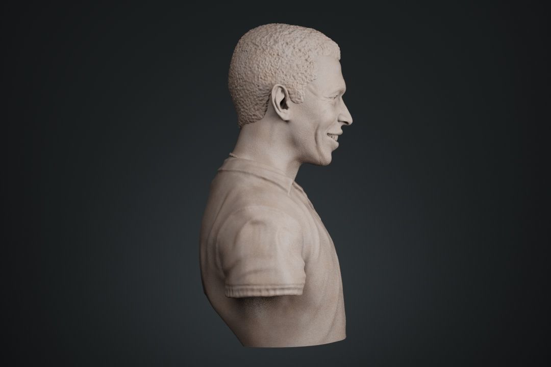 Pele Bust 3D print model_7