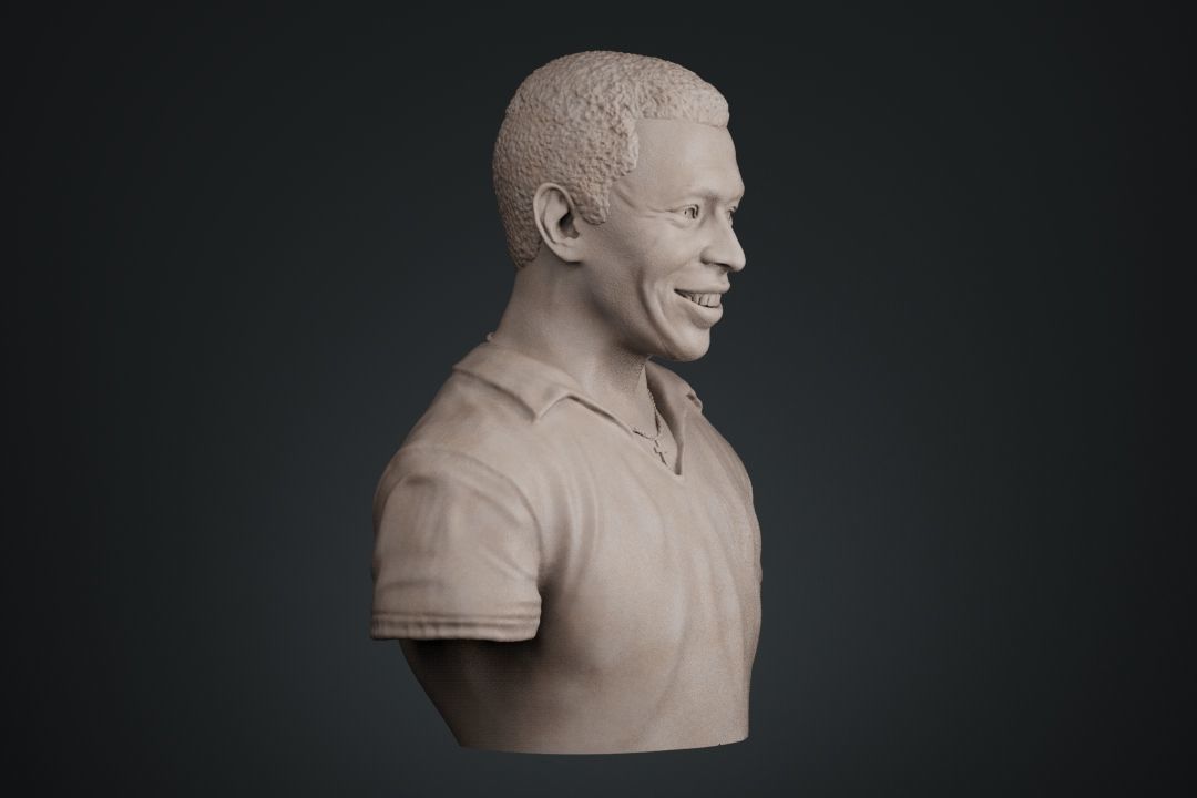 Pele Bust 3D print model_6