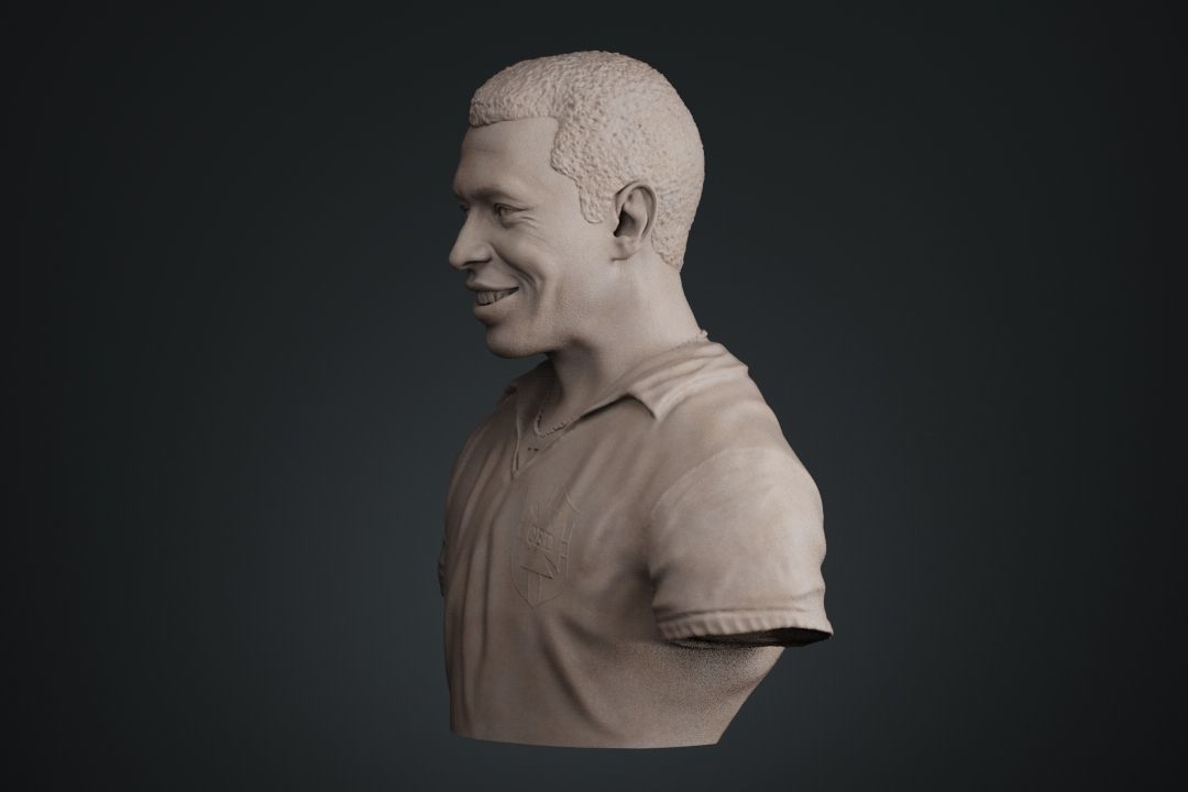 Pele Bust 3D print model_3