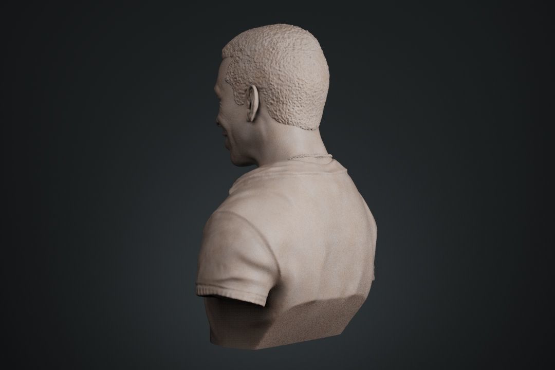 Pele Bust 3D print model_12