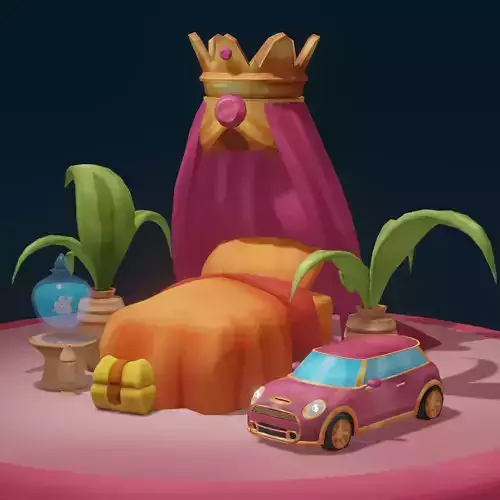 Stylized Hand Painted Bedroom