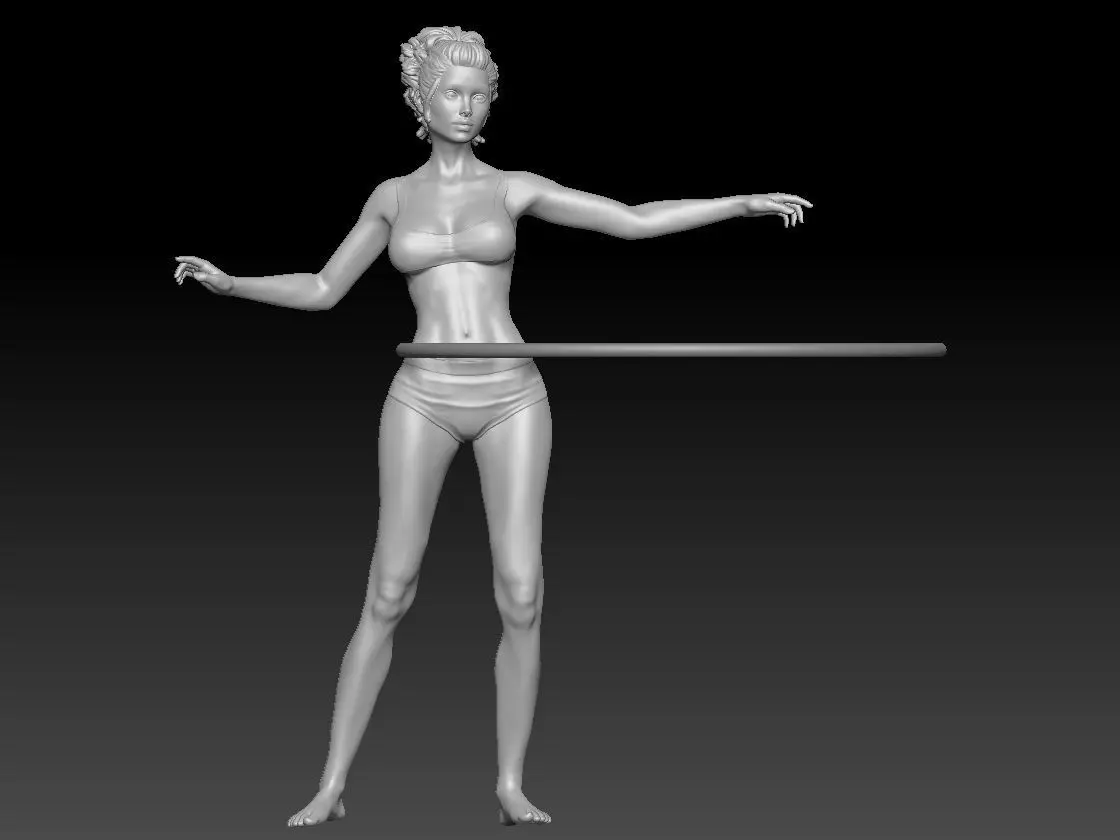 acrobatic hula hoop girl 1 3D print model_0