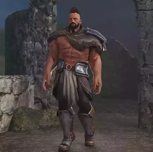 Barbarian Warrior Character