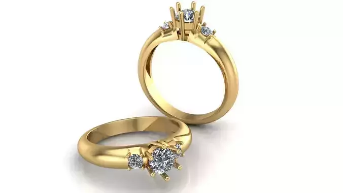 Ring woman Design Engagement Ring 3D print model