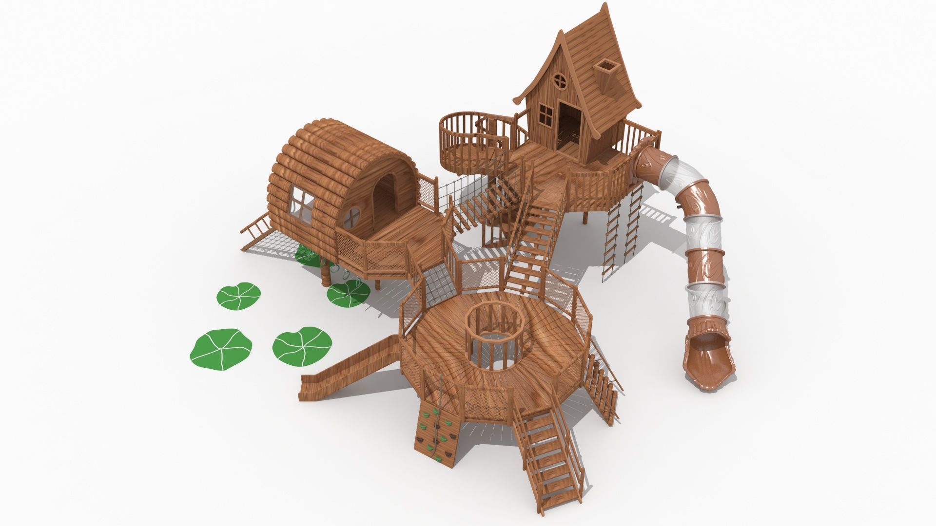 Tree House Theme Park 3D model_2