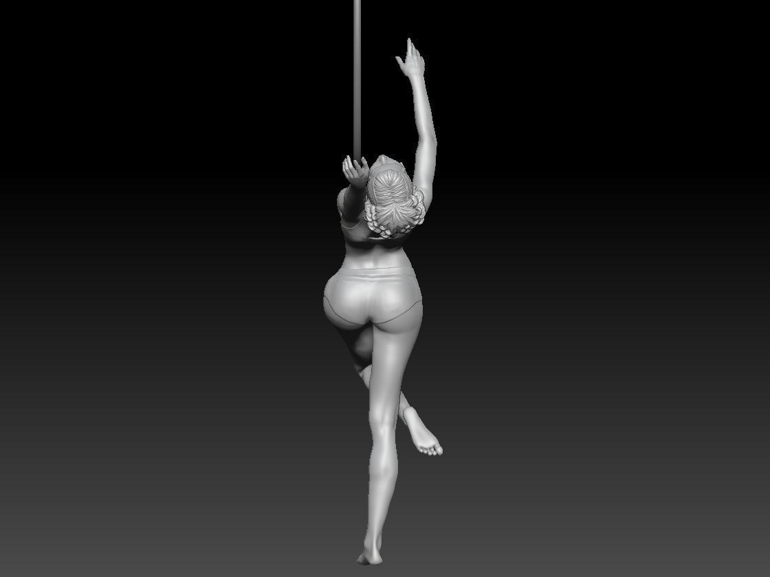 acrobatic hula hoop girl 2 3D print model_1