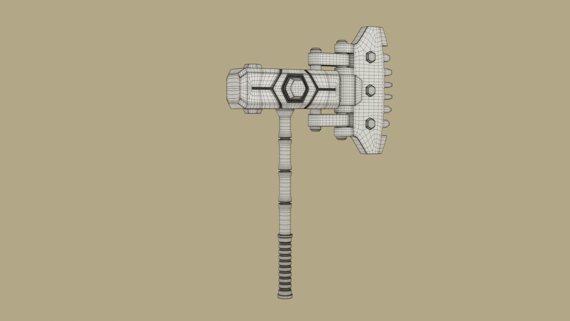 Sci Fi Hammer 04 3D print model_6