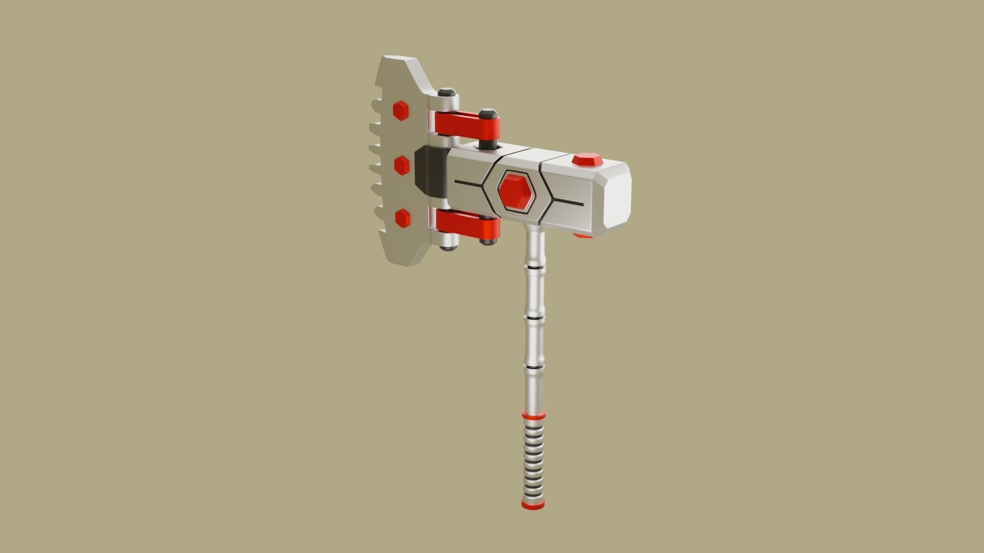 Sci Fi Hammer 04 3D print model_5