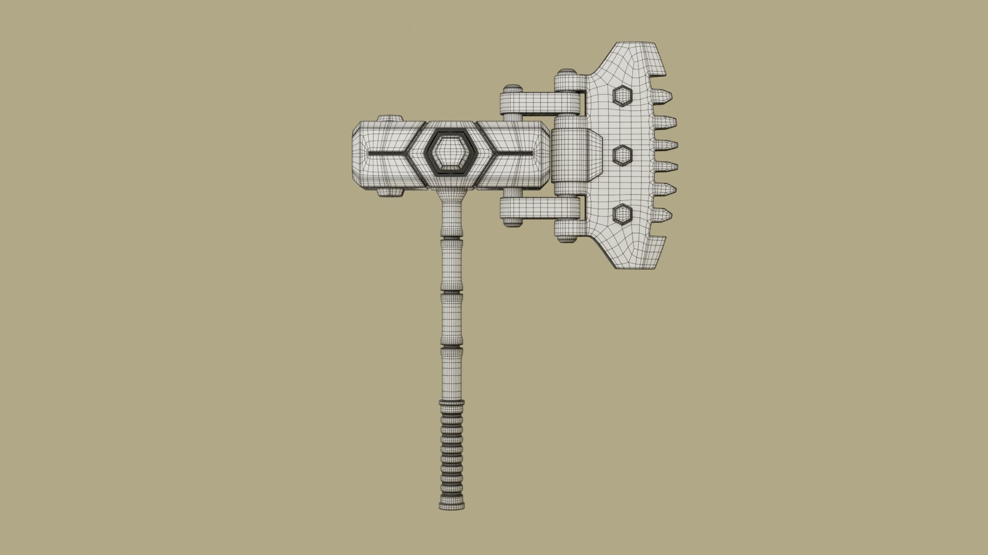Sci Fi Hammer 04 3D print model_7